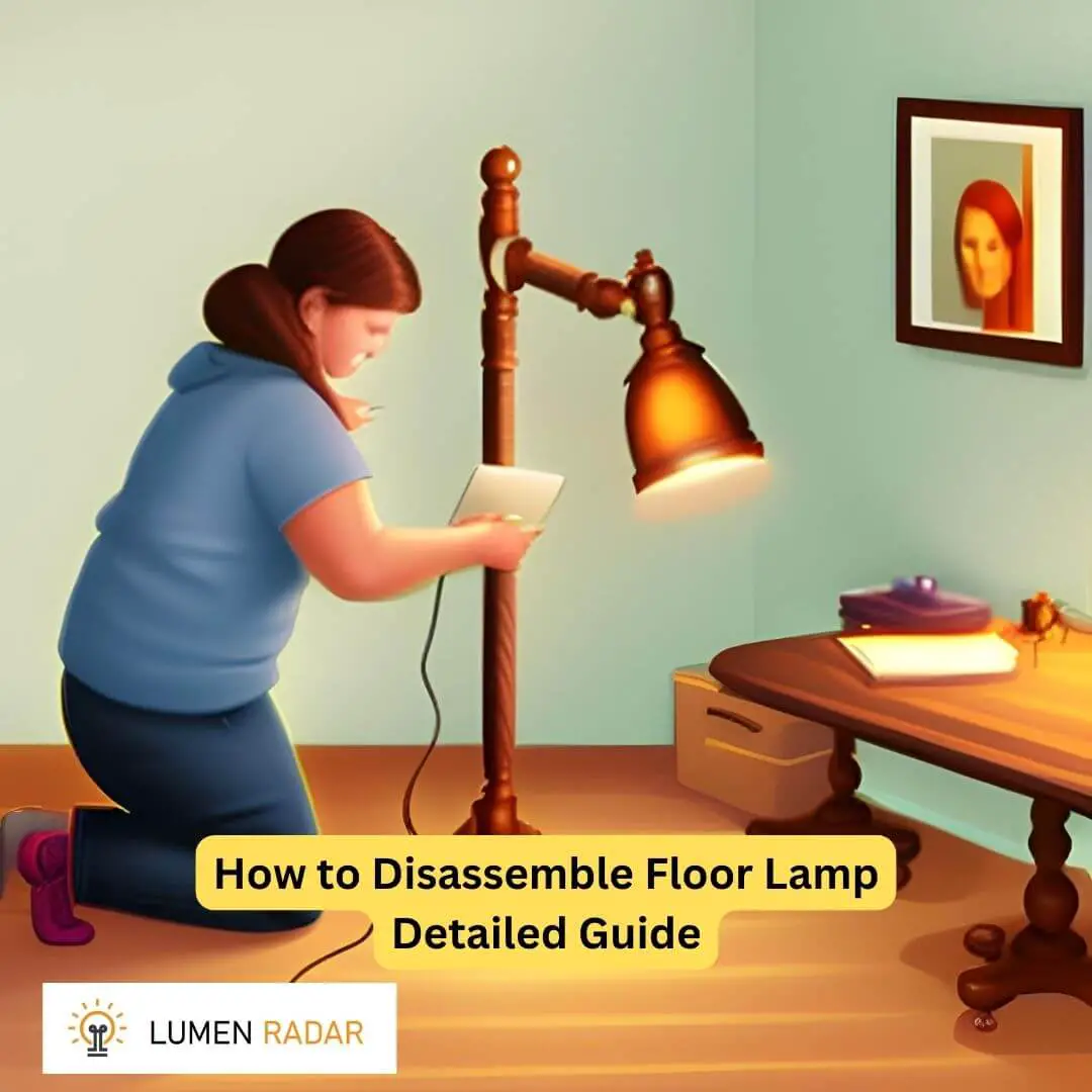 how to disassemble a floor lamp