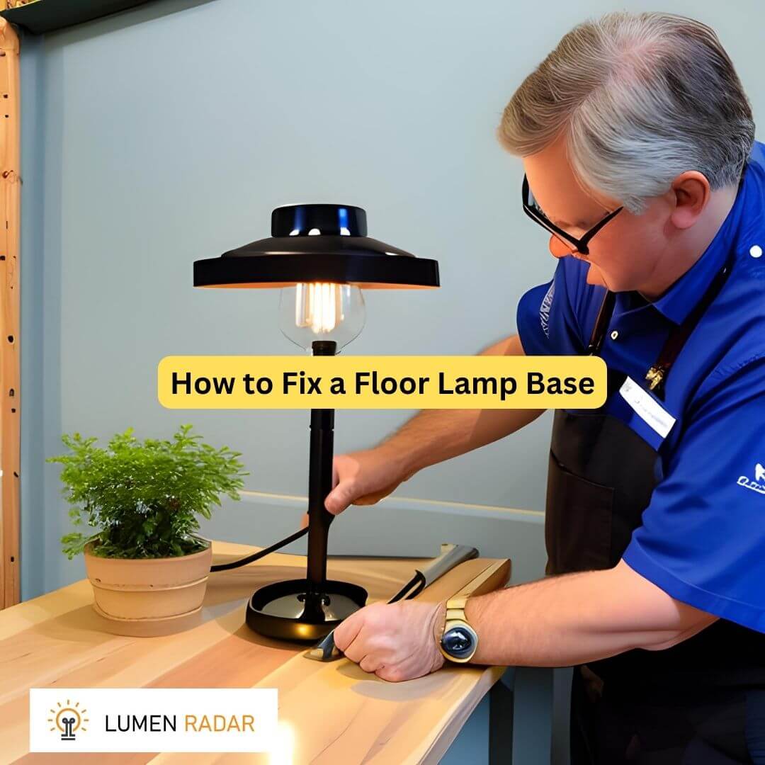 how to fix the floor lamp base